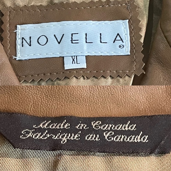 Soft Leather Blazer/Jacket SZ XL 2 Tone Tan - Picture 7 of 14